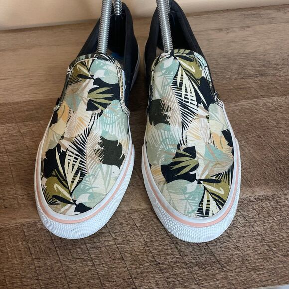 Keds Women's Jump Kick Palm Tree Print Slip-On Canvas Casual Sneakers size 8 - Picture 2 of 7